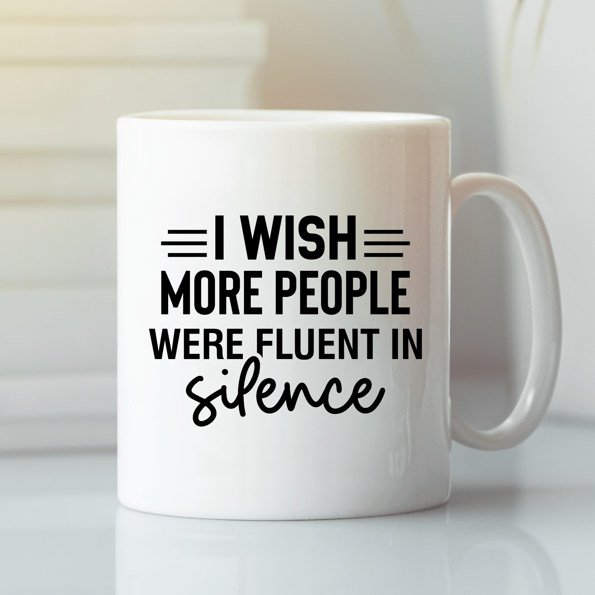 Fluent in Silence Mug – Funny Introvert Coffee Cup - Granville Designs