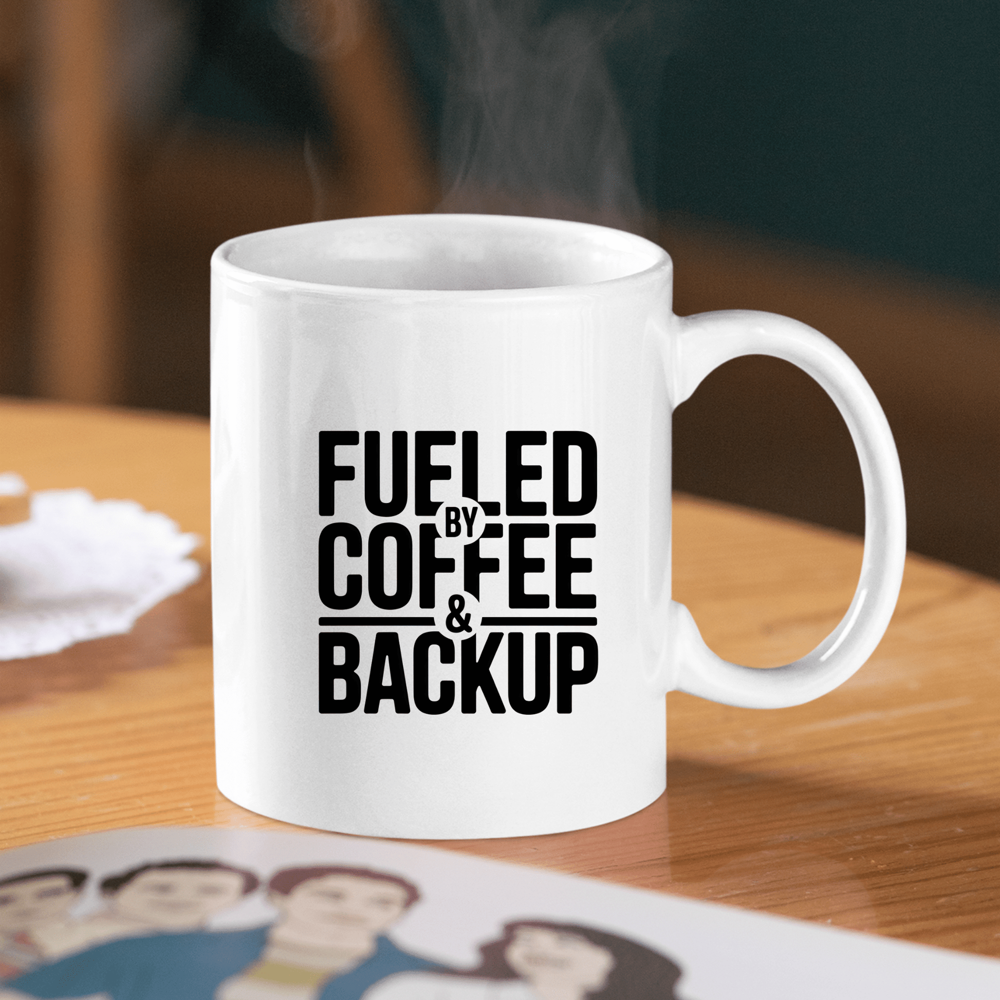 Fueled by Coffee and Backup Mug | Police Gift - Granville Designs