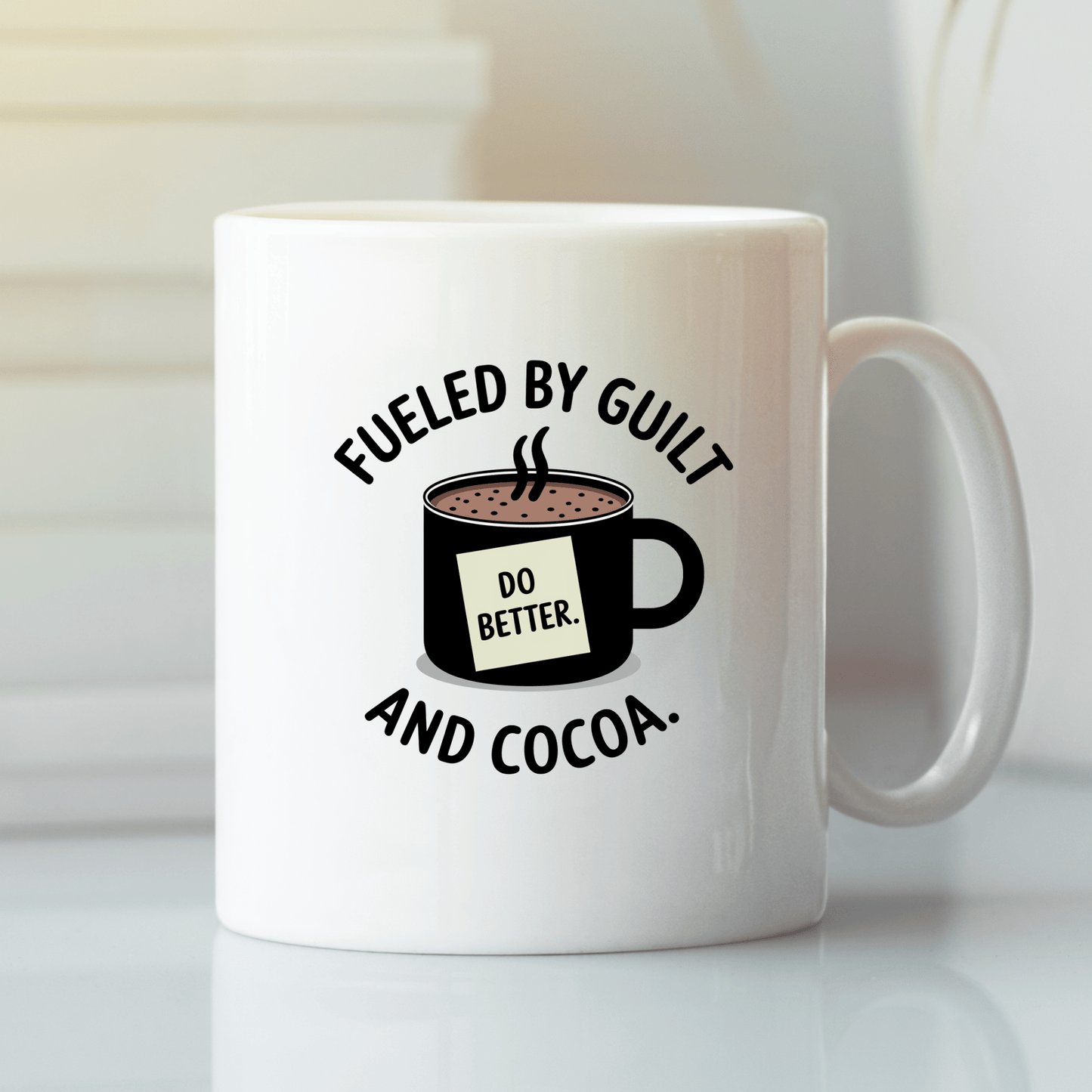 Fueled By Guilt and Cocoa | Funny Cocoa Mug - Granville Designs