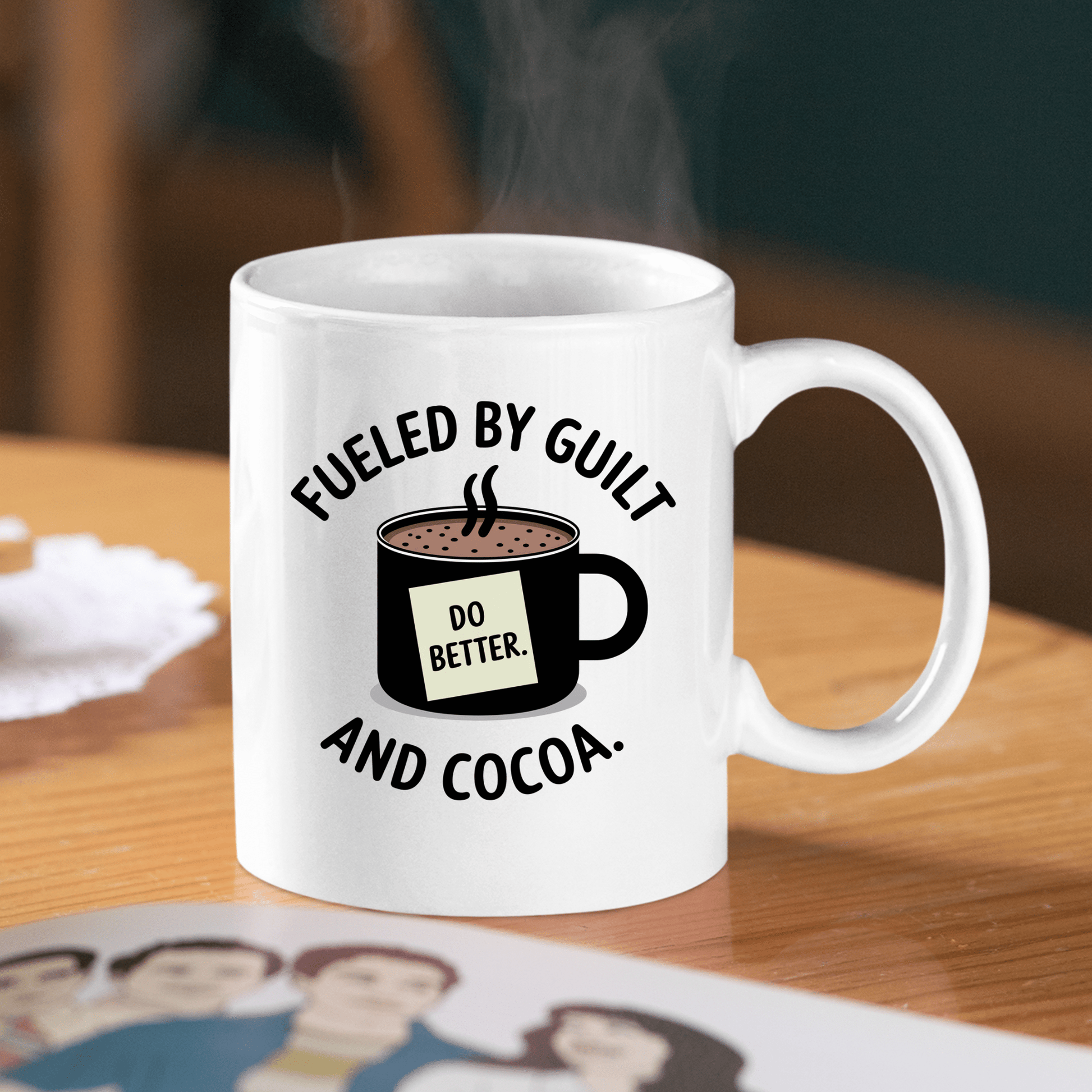 Fueled By Guilt and Cocoa | Funny Cocoa Mug - Granville Designs