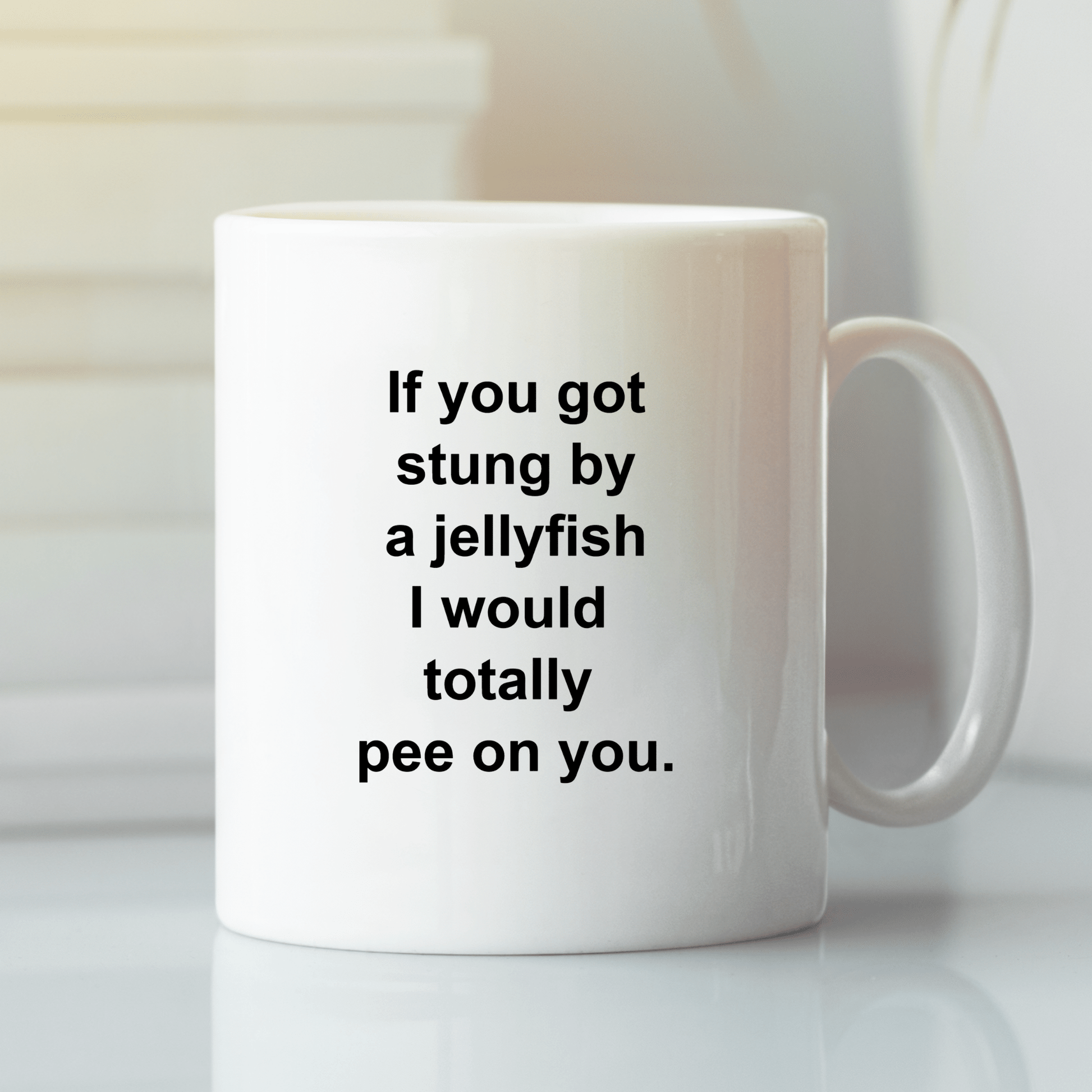 Funny Jellyfish Mug | I’d Pee On You Love Joke Mug - Granville Designs