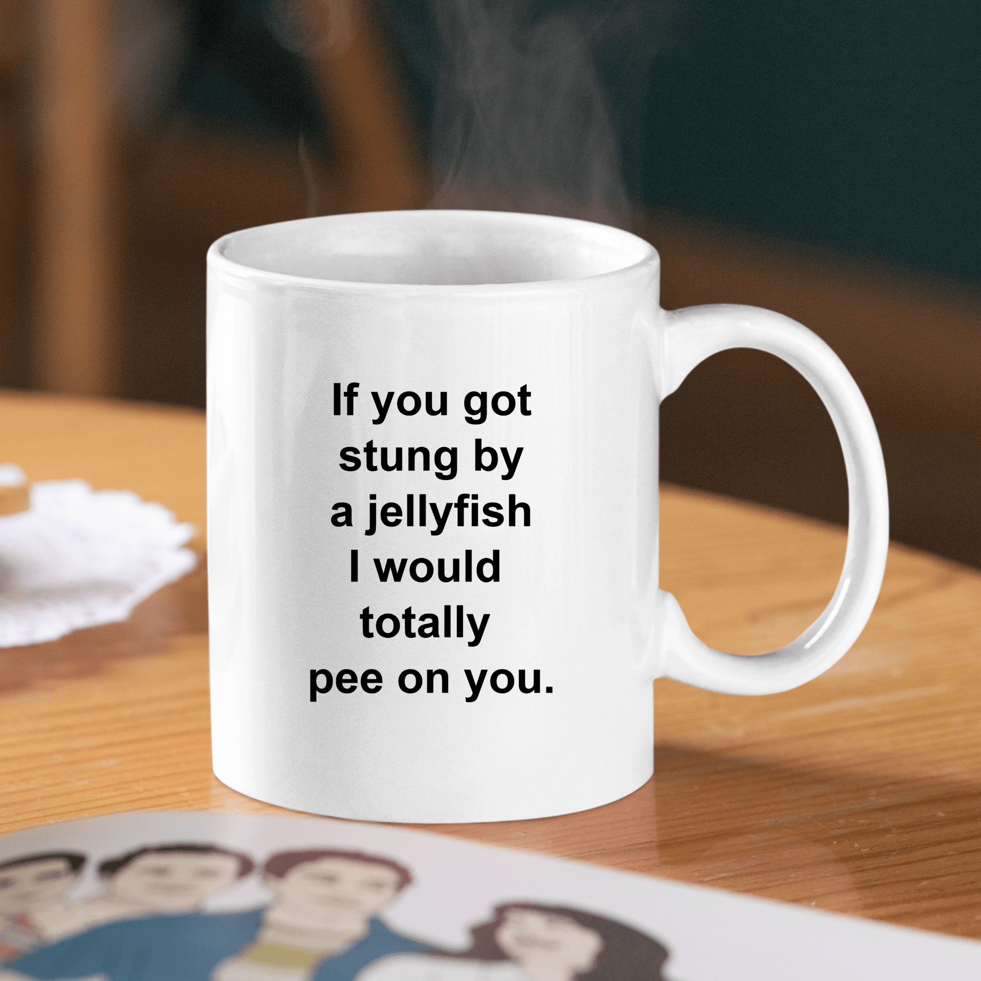 Funny Jellyfish Mug | I’d Pee On You Love Joke Mug - Granville Designs