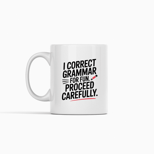 I Correct Grammar for Fun Mug | Funny English Teacher Gift - Granville Designs