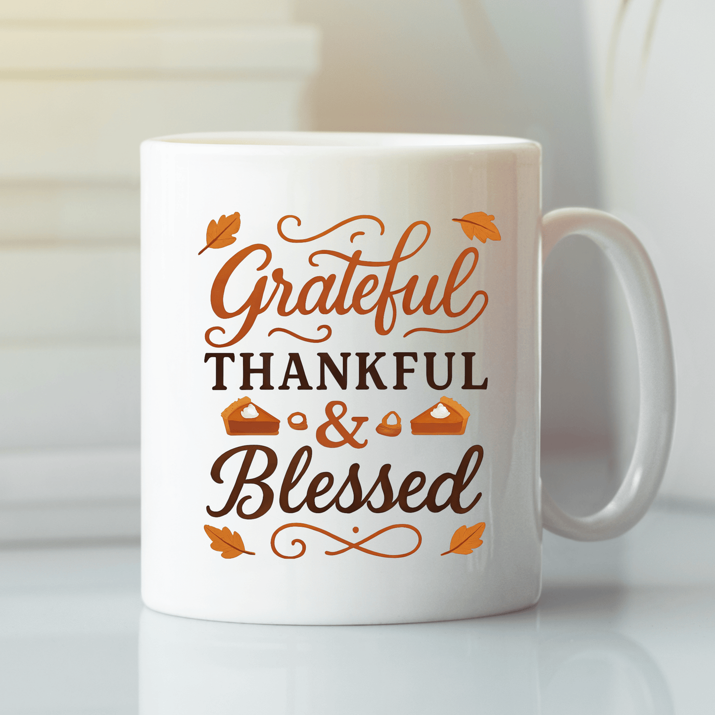 Grateful Thankful Blessed Fall Mug - Granville Designs