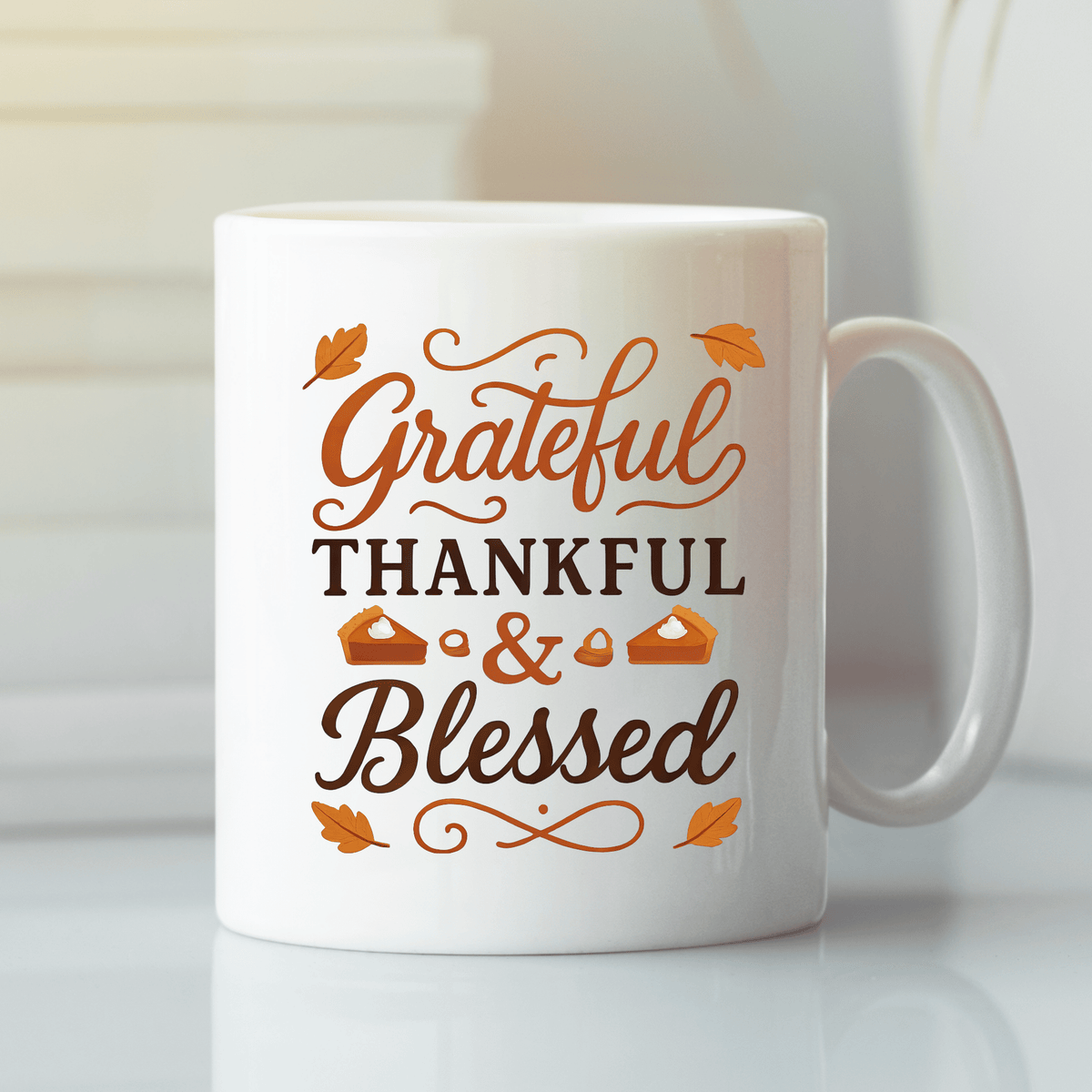Grateful Thankful Blessed Fall Mug - Granville Designs