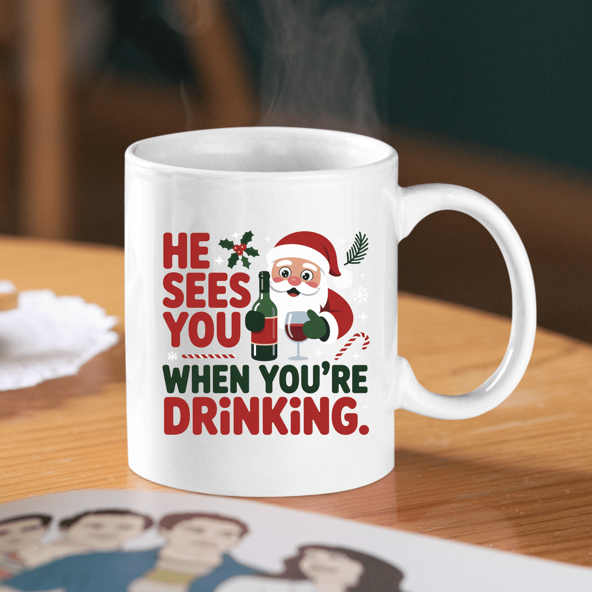 He Sees You When You’re Drinking Mug - Granville Designs