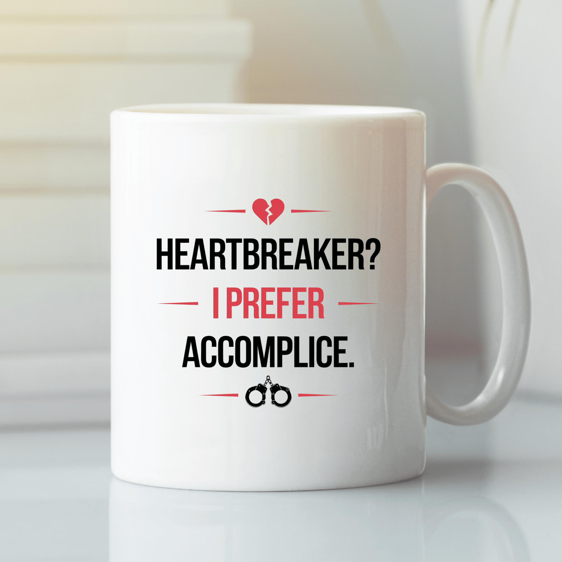 Heartbreaker Accomplice Mug | Bold Funny Love Gift - Granville Designs