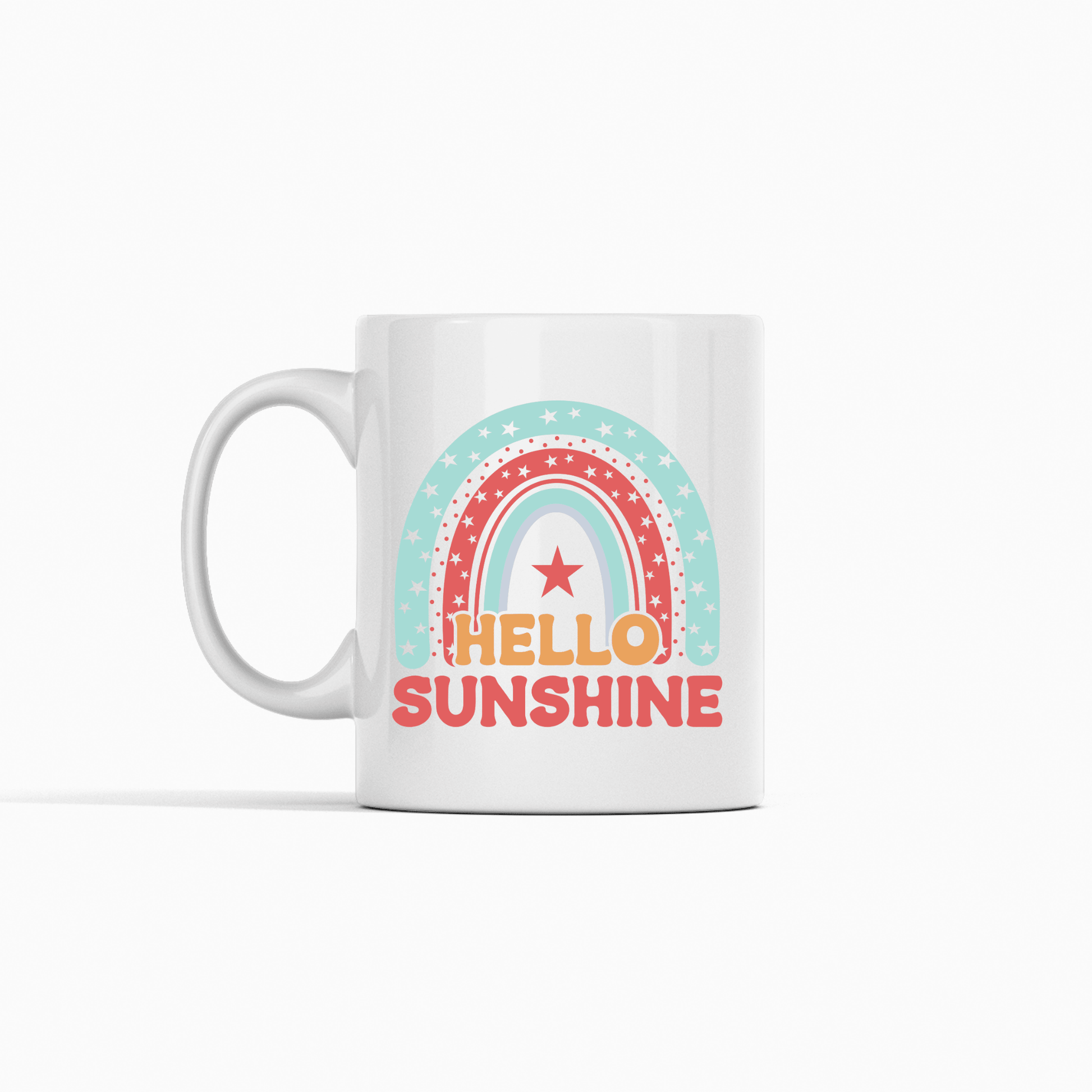 Hello Sunshine Mug | Retro Rainbow Coffee Mug - Granville Designs