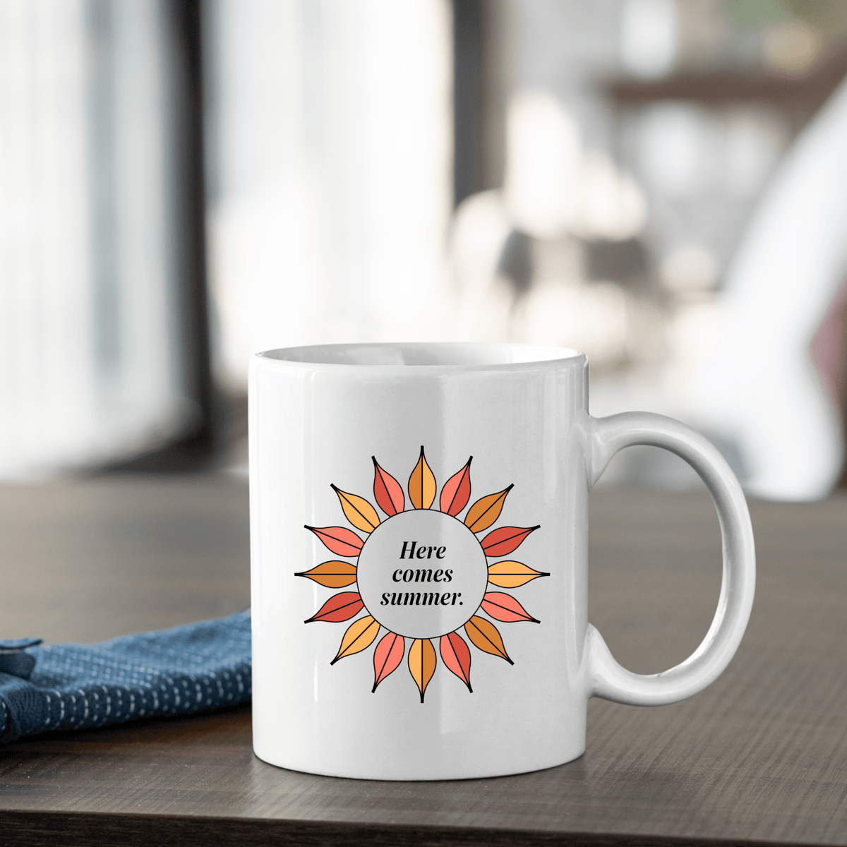Here Comes Summer Mug | Summer Sun Coffee Mug - Granville Designs