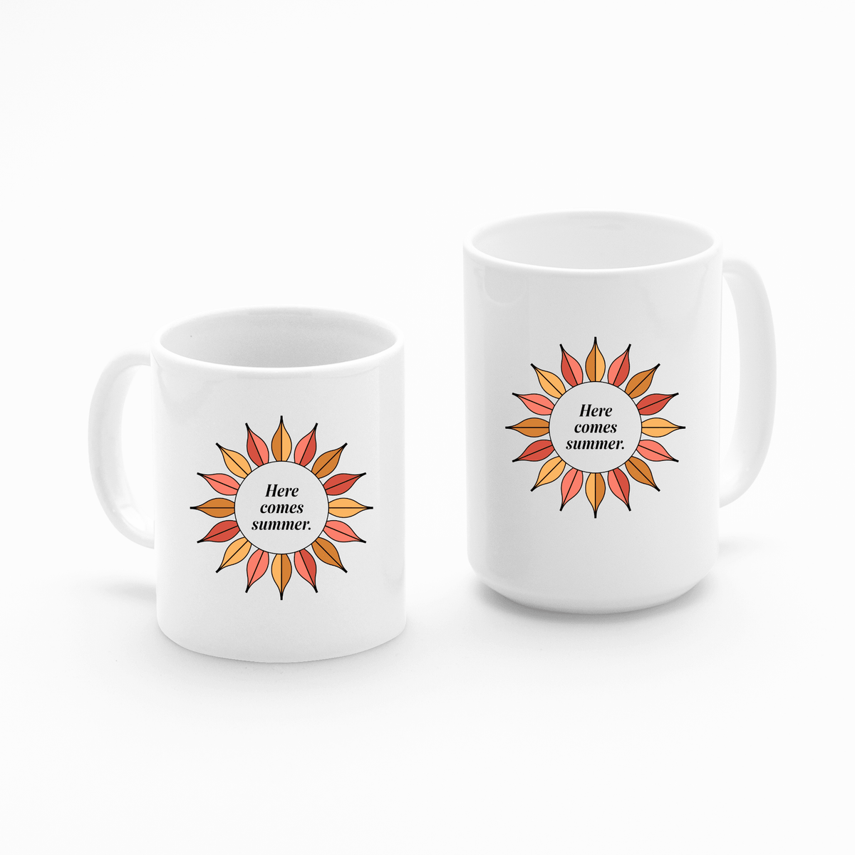 Here Comes Summer Mug | Summer Sun Coffee Mug - Granville Designs