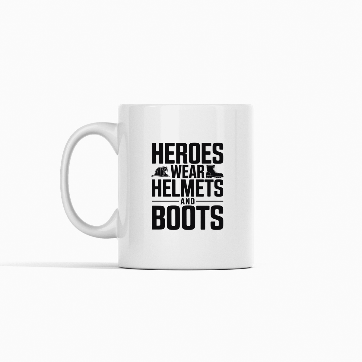 Heroes Wear Helmets and Boots Firefighter Mug - Granville Designs