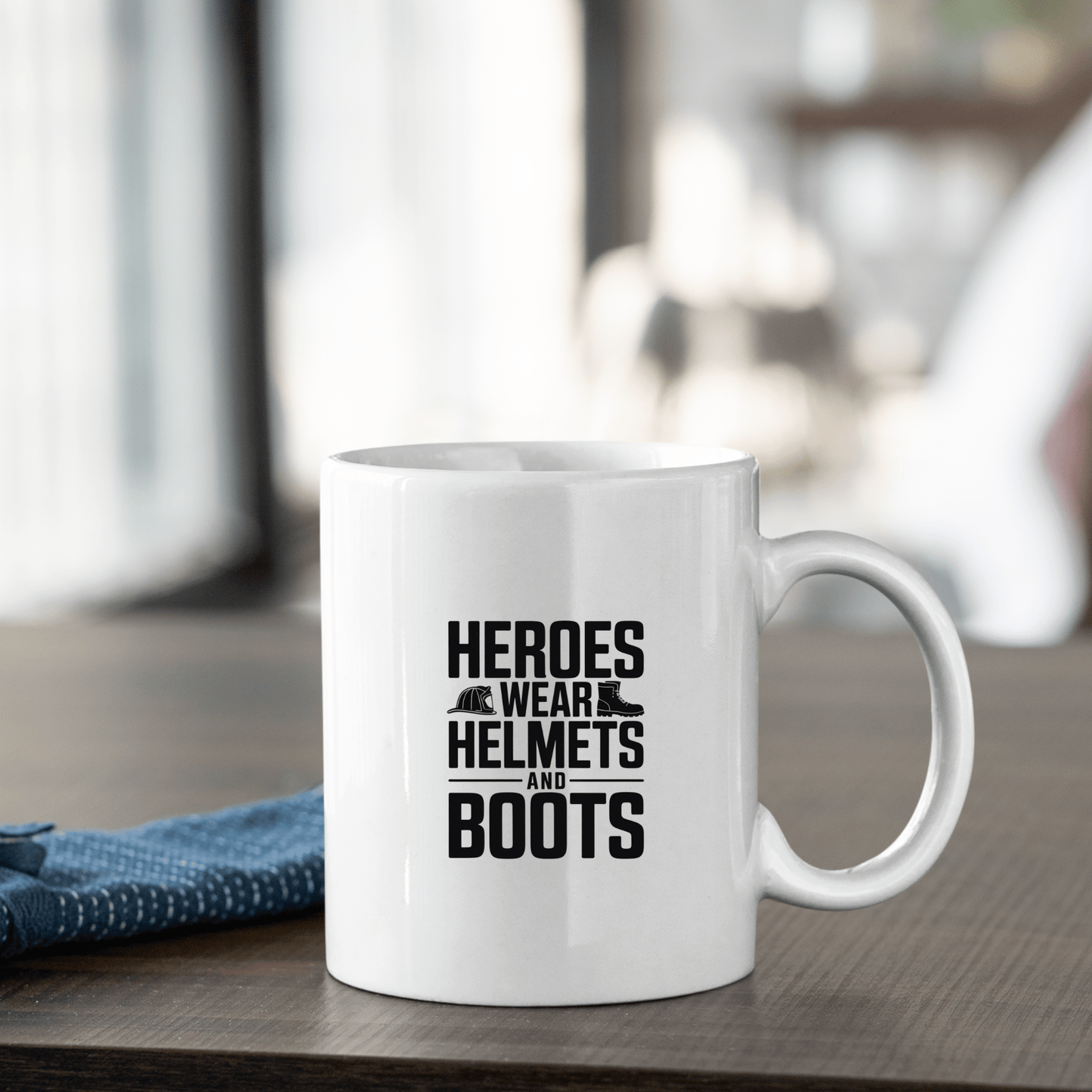Heroes Wear Helmets and Boots Firefighter Mug - Granville Designs
