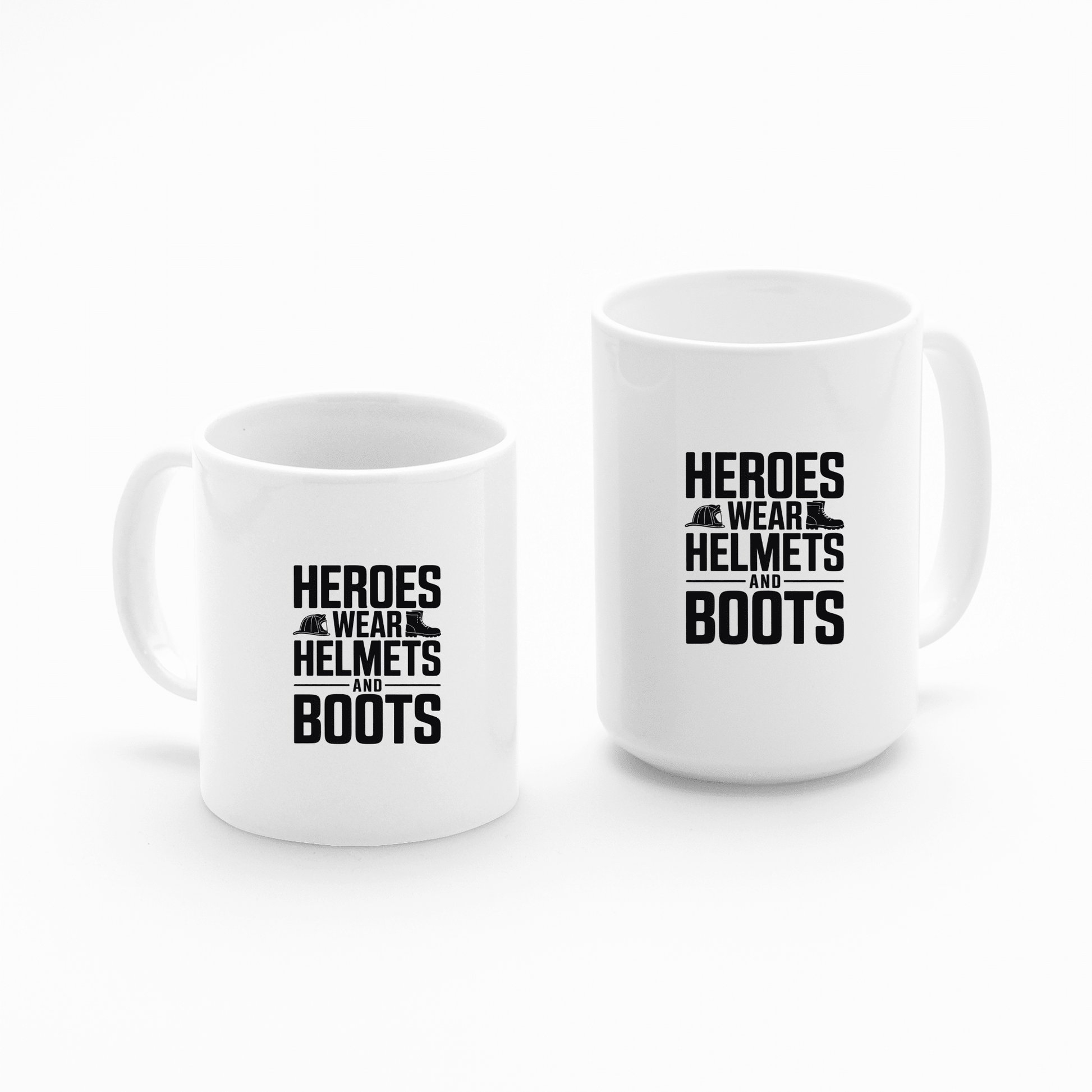 Heroes Wear Helmets and Boots Firefighter Mug - Granville Designs