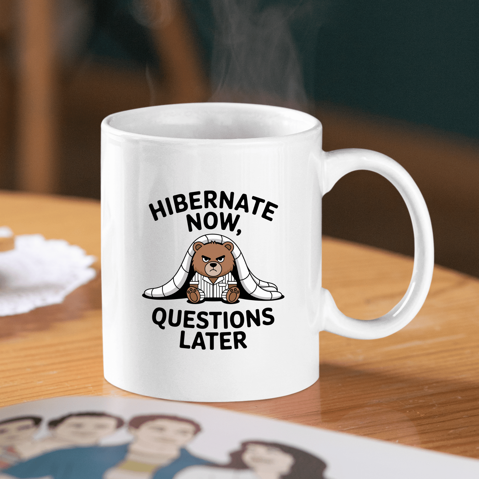 Hibernate Now Mug | Funny Sleepy Bear Coffee Mug - Granville Designs