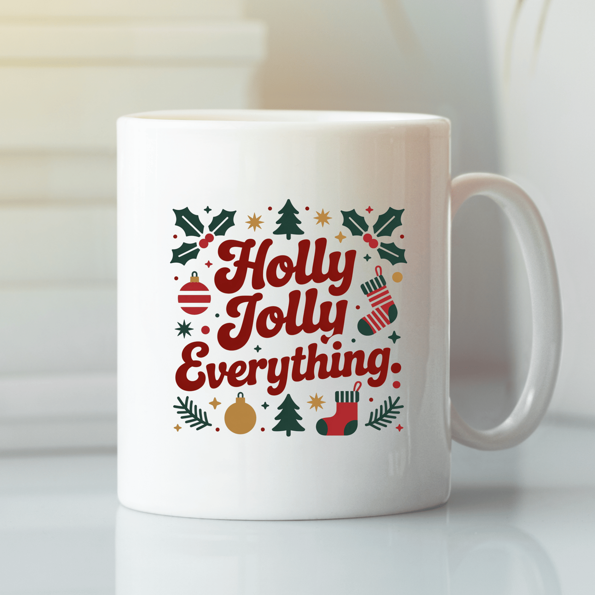 Holly Jolly Everything Christmas Mug - Granville Designs