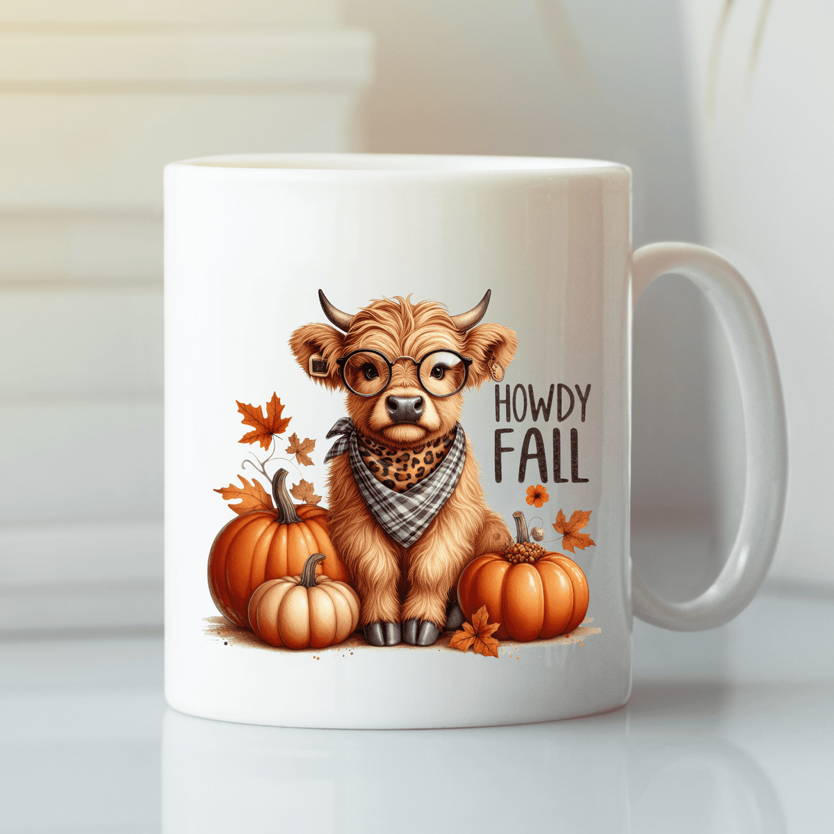Howdy Fall Mug | Highland Cow Autumn Coffee Cup - Granville Designs