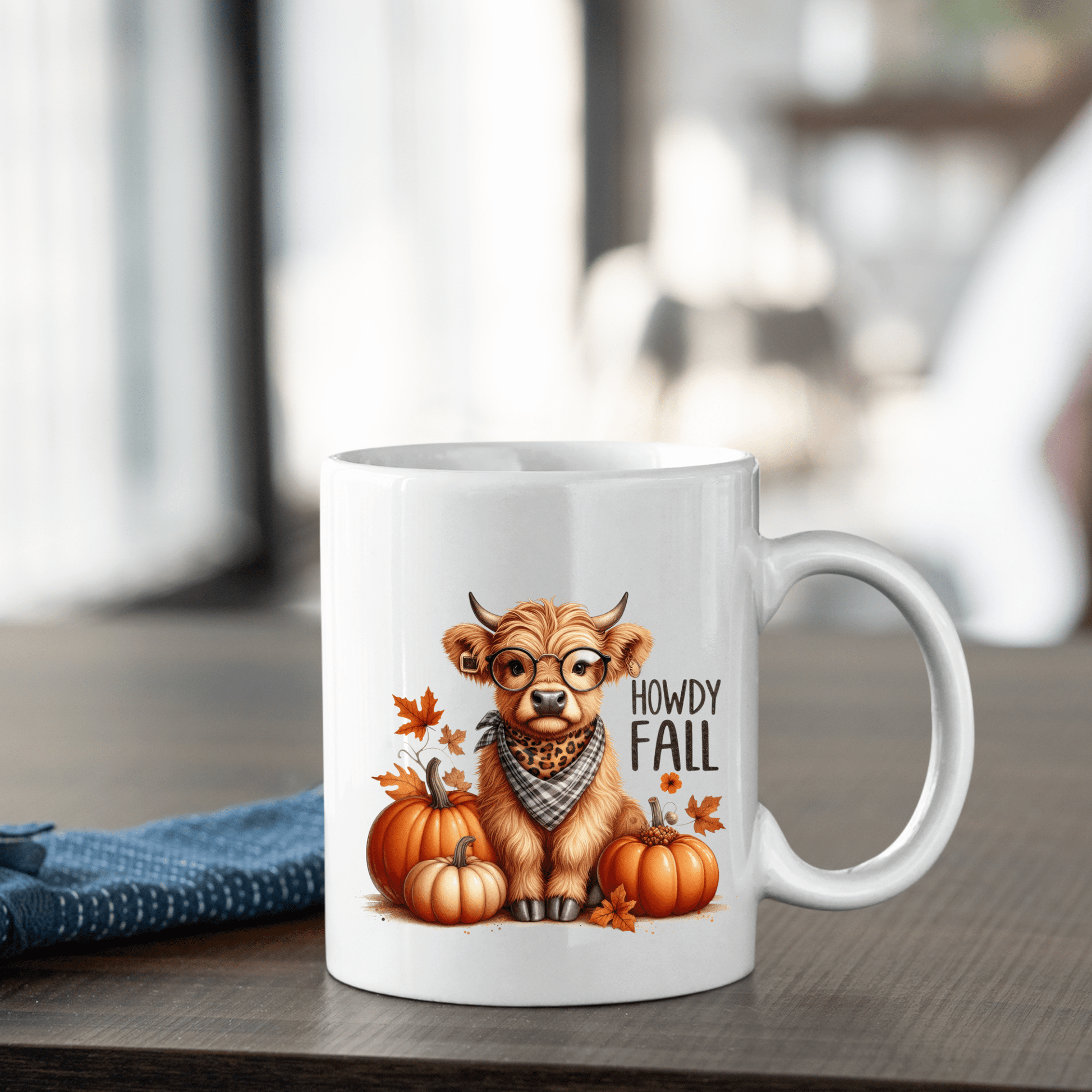 Howdy Fall Mug | Highland Cow Autumn Coffee Cup - Granville Designs
