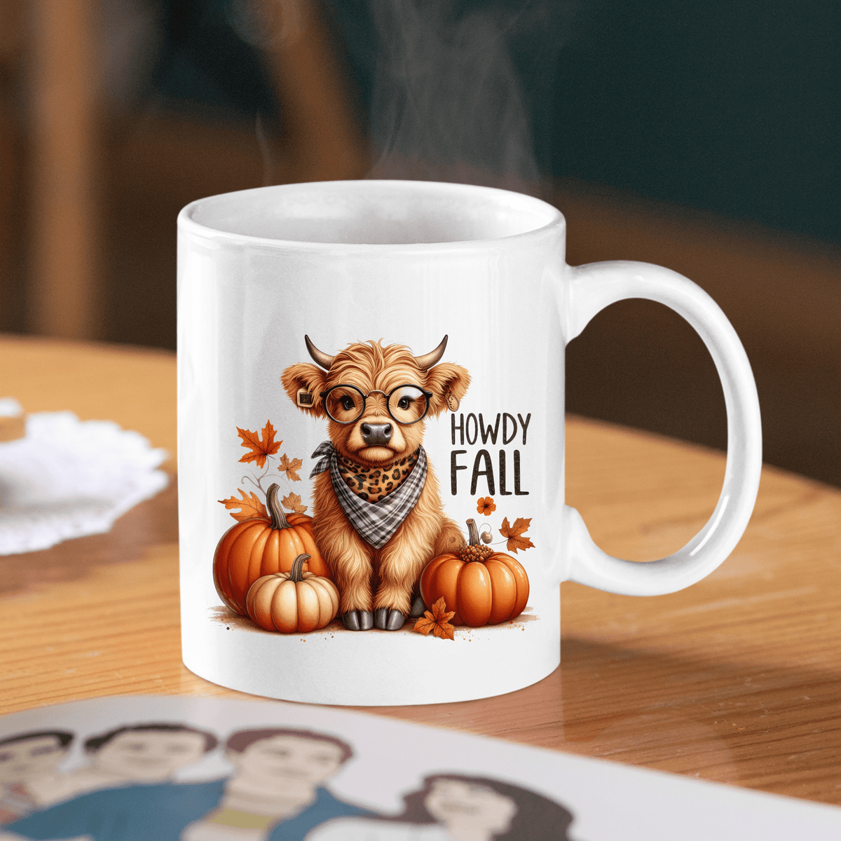 Howdy Fall Mug | Highland Cow Autumn Coffee Cup - Granville Designs