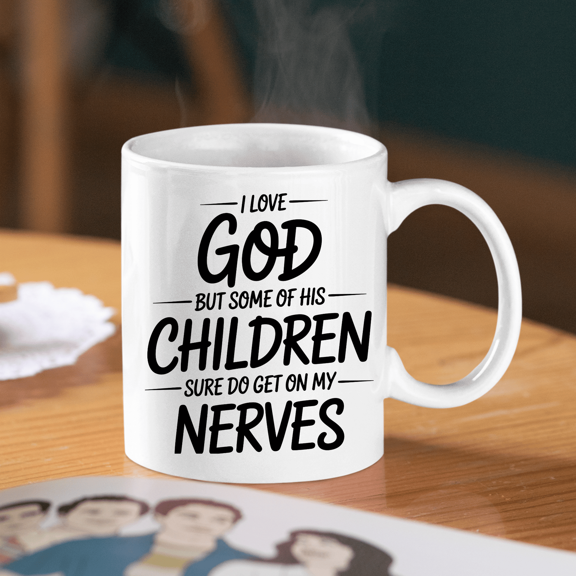 I Love God Funny Mug – Christian Humor Coffee Cup - Granville Designs