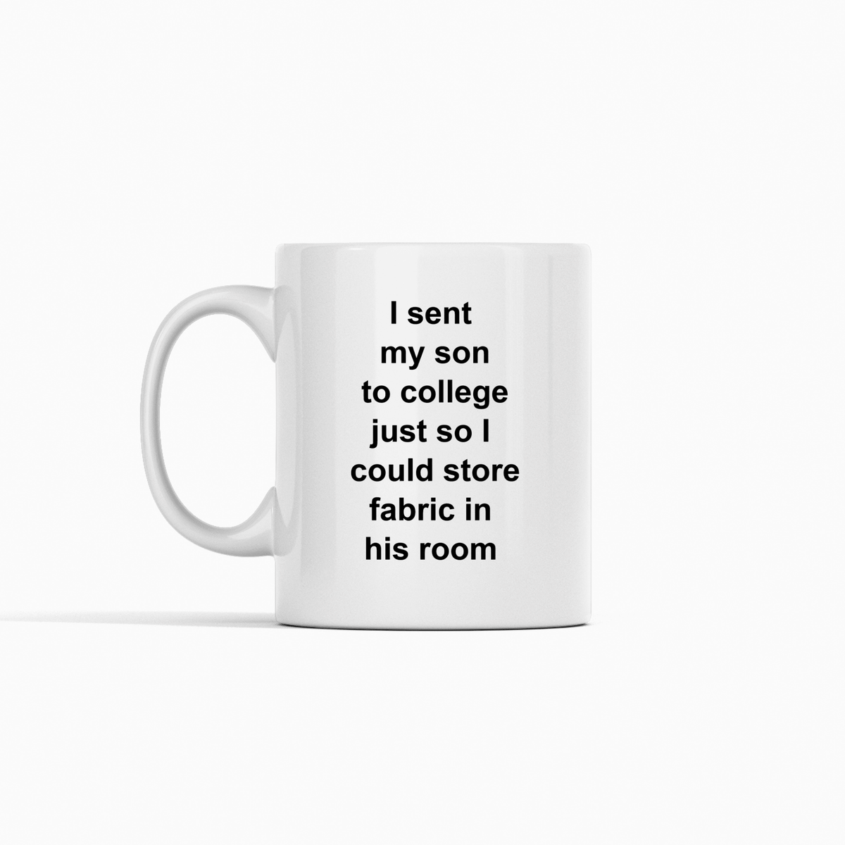 Funny Quilting Mom Mug | Empty Nest Fabric Joke - Granville Designs