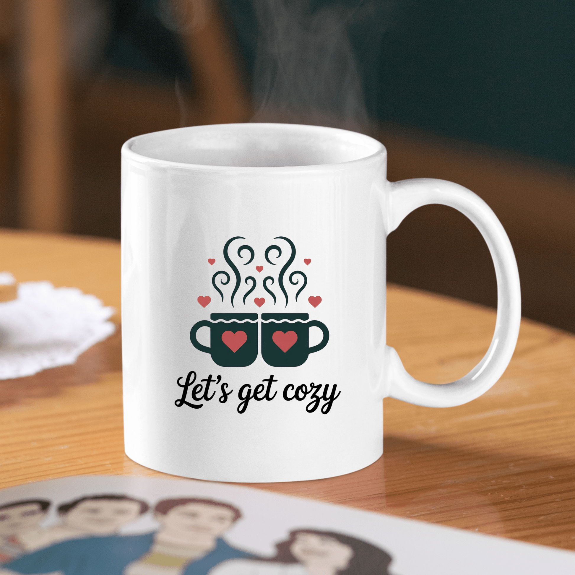Let’s Get Cozy Mug | Romantic Coffee Mug Gift - Granville Designs
