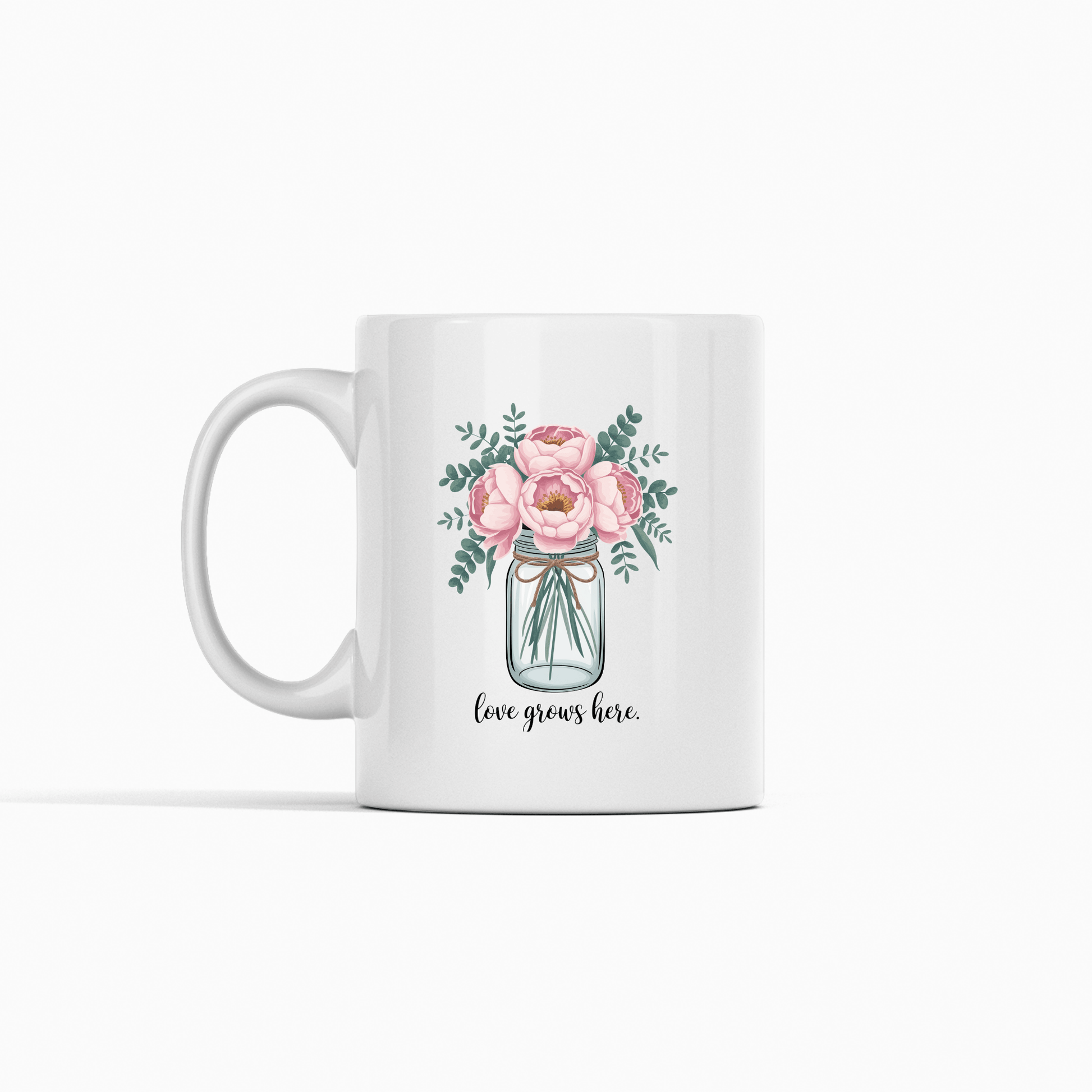 Love Grows Here Mug | Floral Gift for Moms or Gardeners - Granville Designs