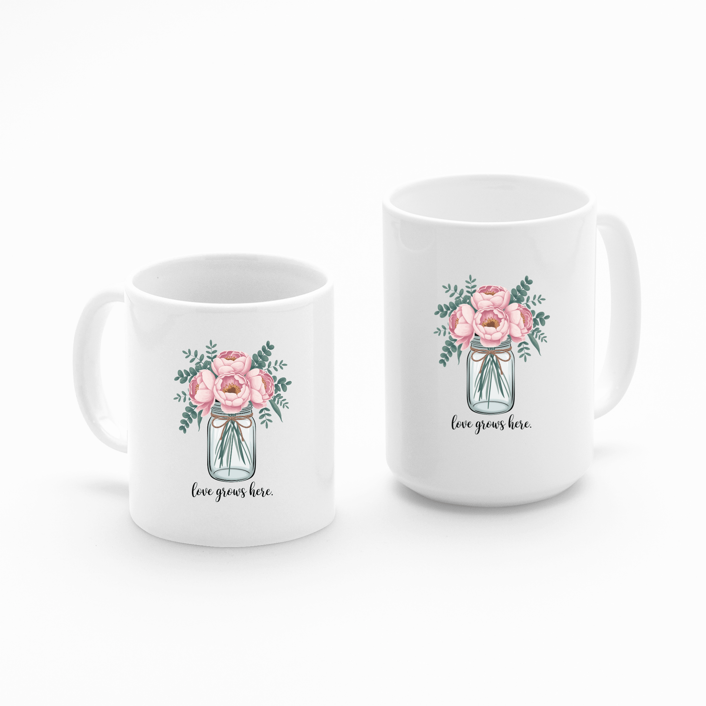 Love Grows Here Mug | Floral Gift for Moms or Gardeners - Granville Designs