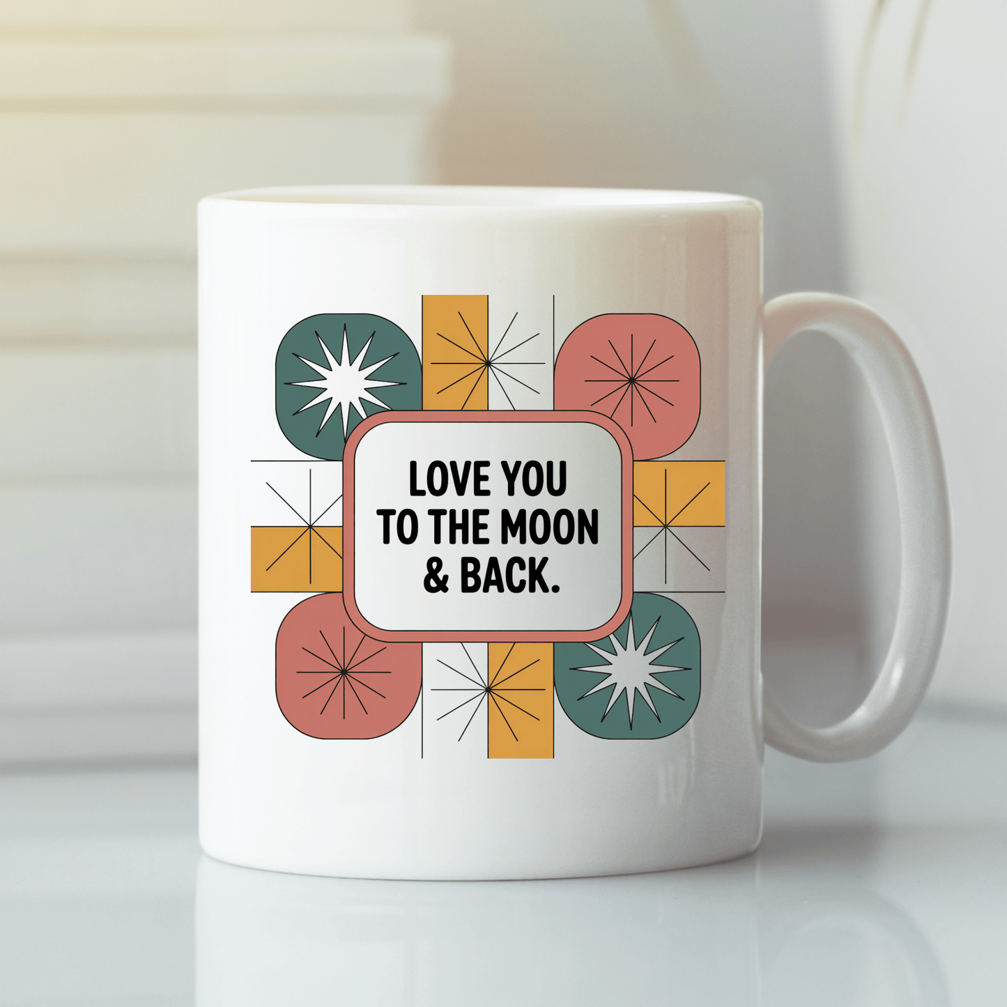 Love You to the Moon Mug | Retro Gift for Someone Special - Granville Designs