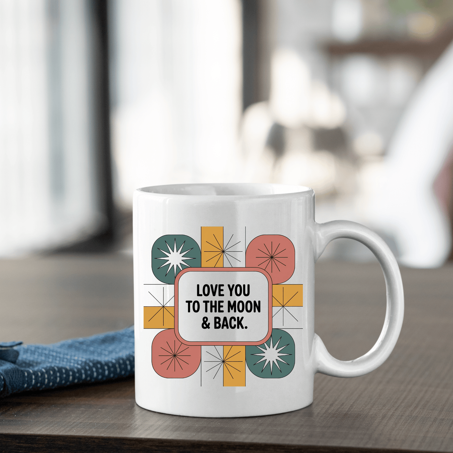 Love You to the Moon Mug | Retro Gift for Someone Special - Granville Designs