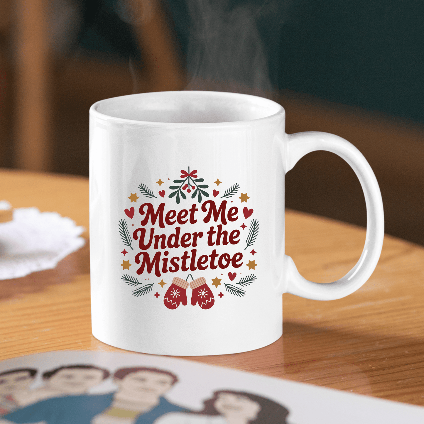 Meet Me Under the Mistletoe Christmas Mug - Granville Designs