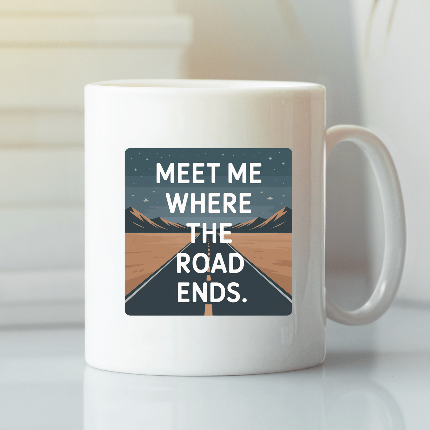 Meet Me Where the Road Ends | Traveler Mug - Granville Designs