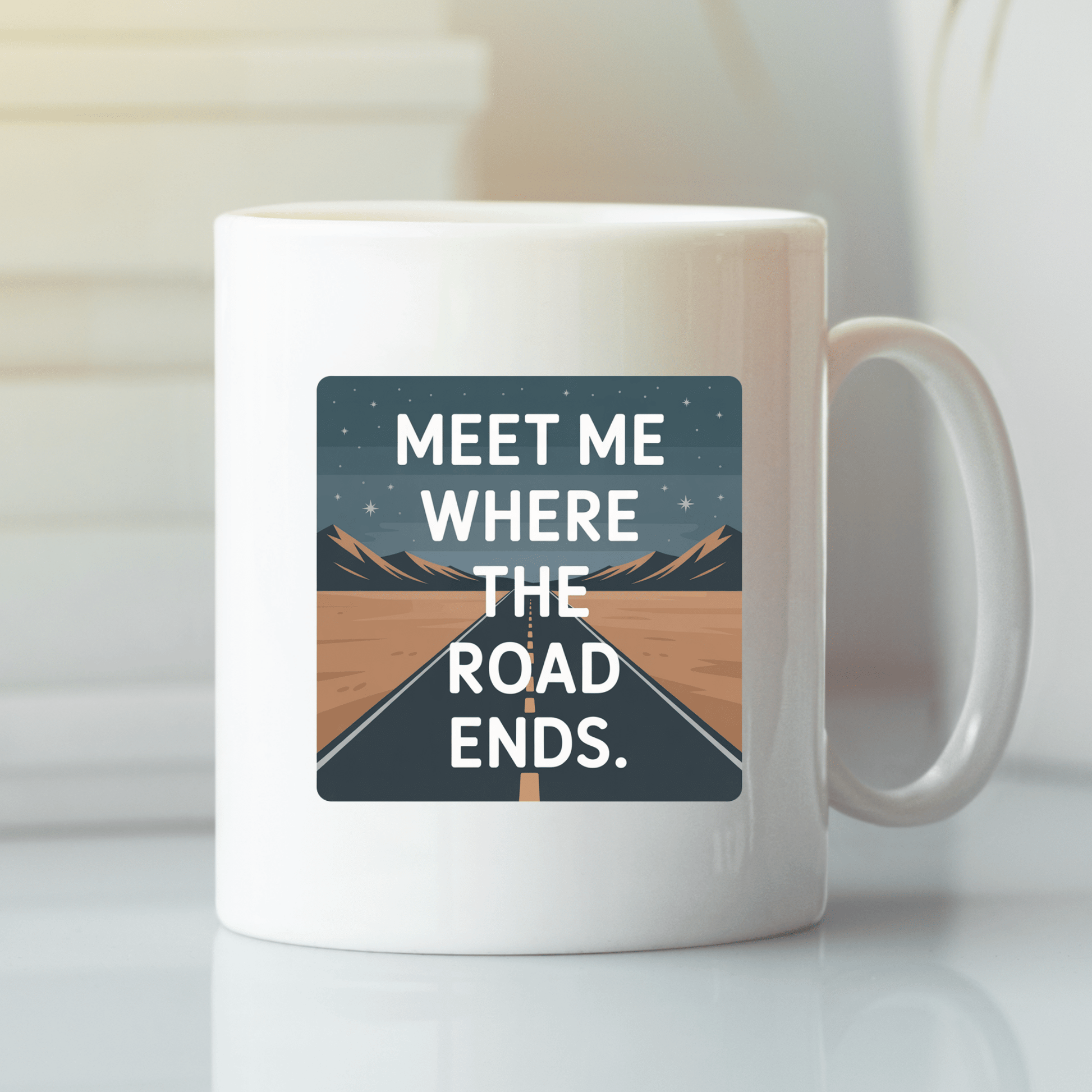 Meet Me Where the Road Ends | Traveler Mug - Granville Designs