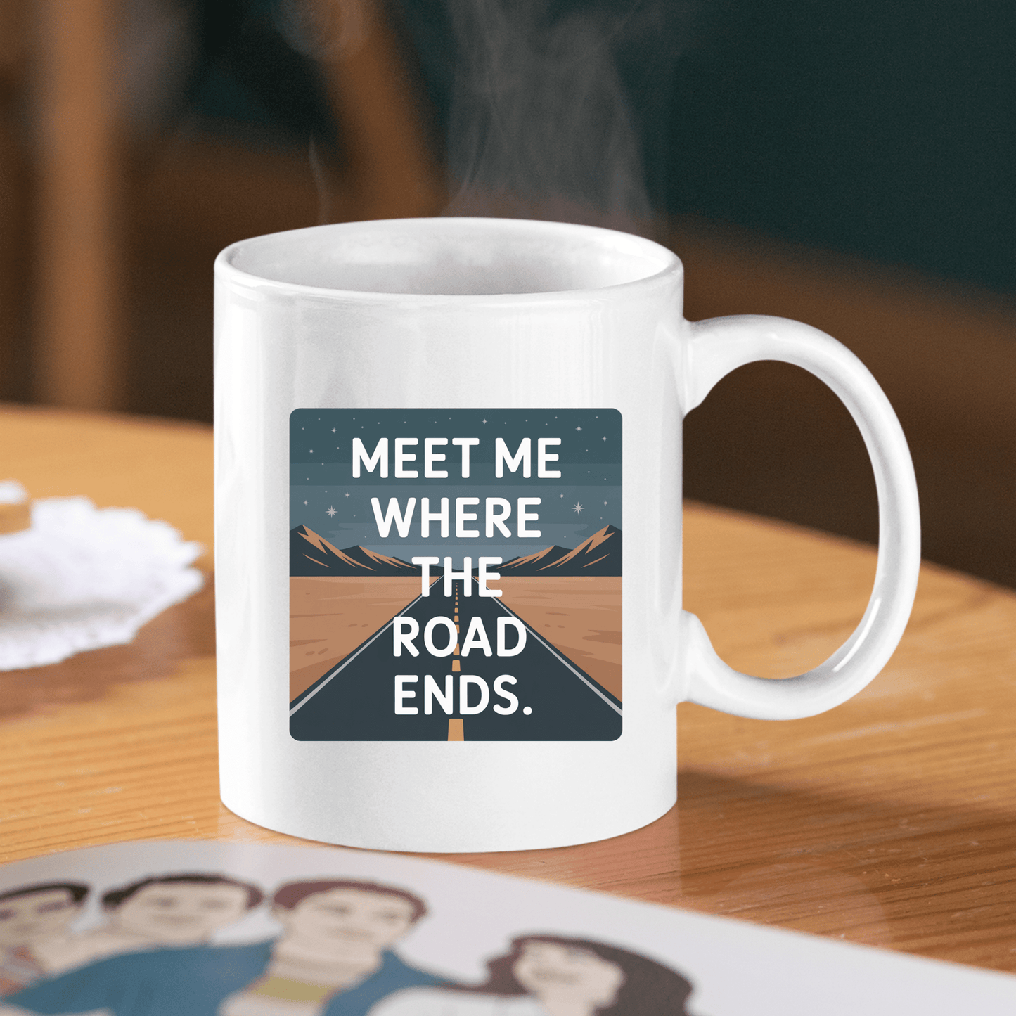 Meet Me Where the Road Ends | Traveler Mug - Granville Designs