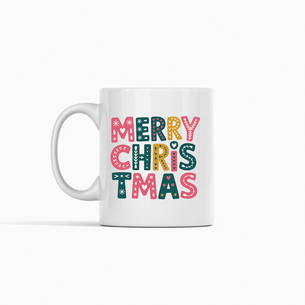 Colorful Merry Christmas Coffee Mug - Granville Designs