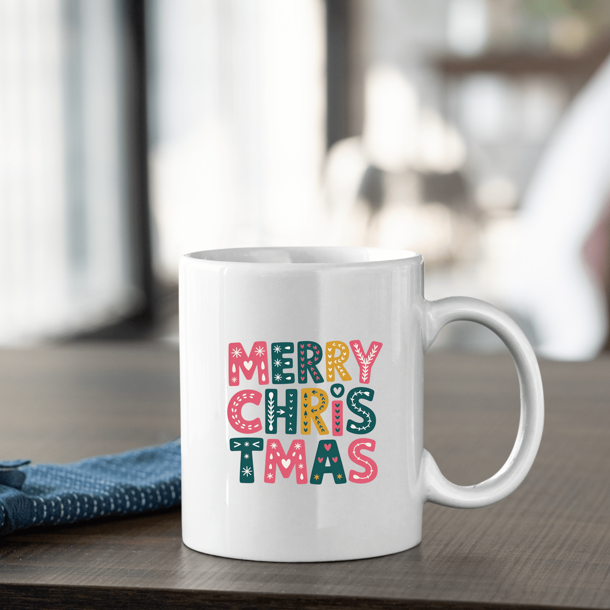 Colorful Merry Christmas Coffee Mug - Granville Designs