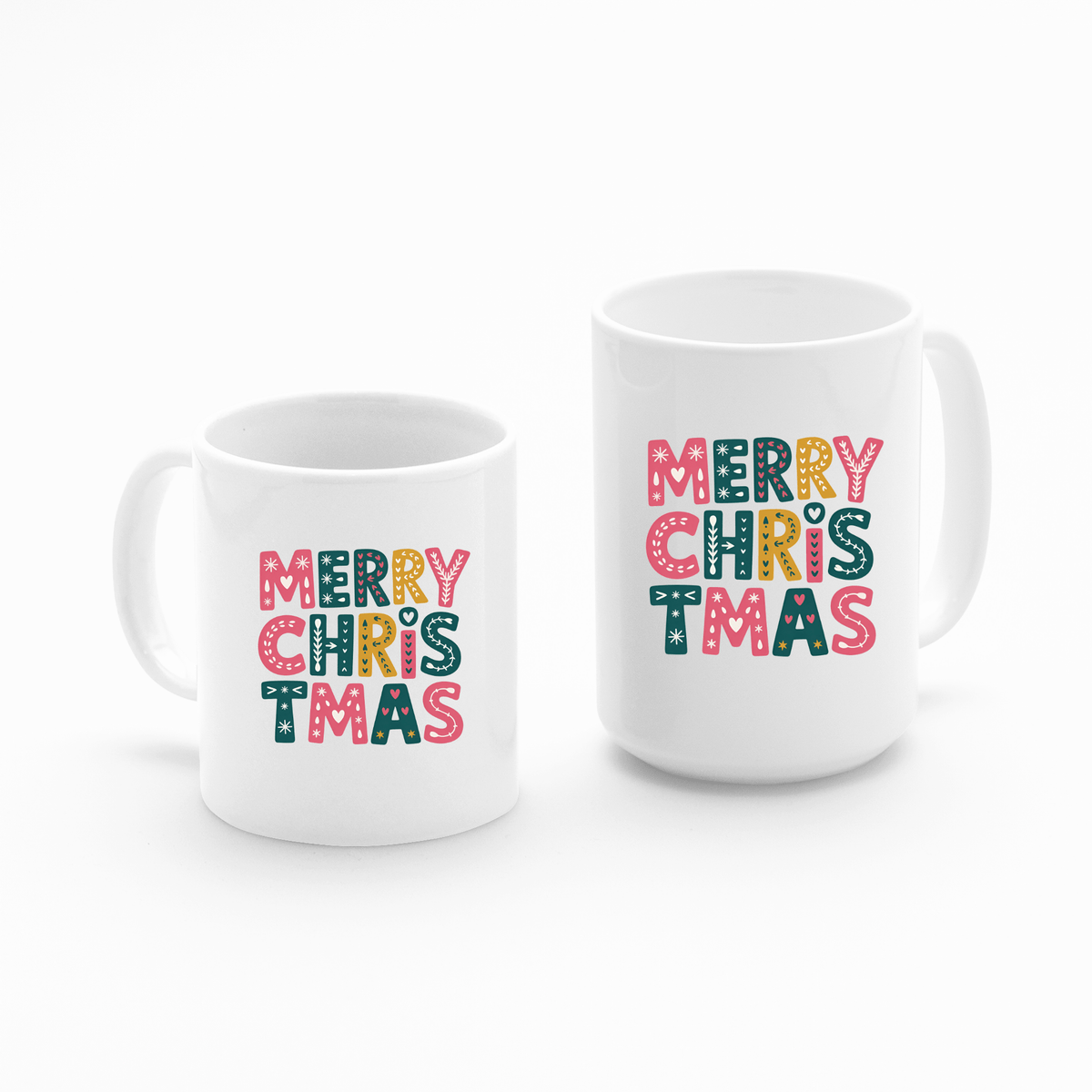 Colorful Merry Christmas Coffee Mug - Granville Designs