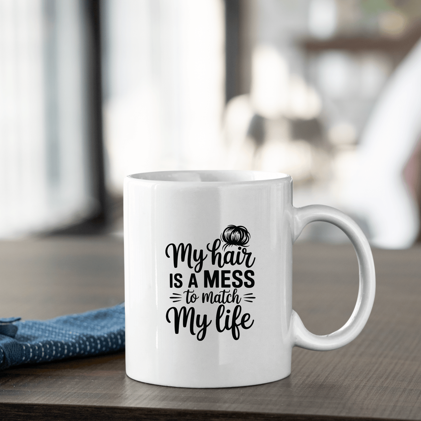 Messy Hair Messy Life Mug | Funny Hot Mess Coffee Cup - Granville Designs