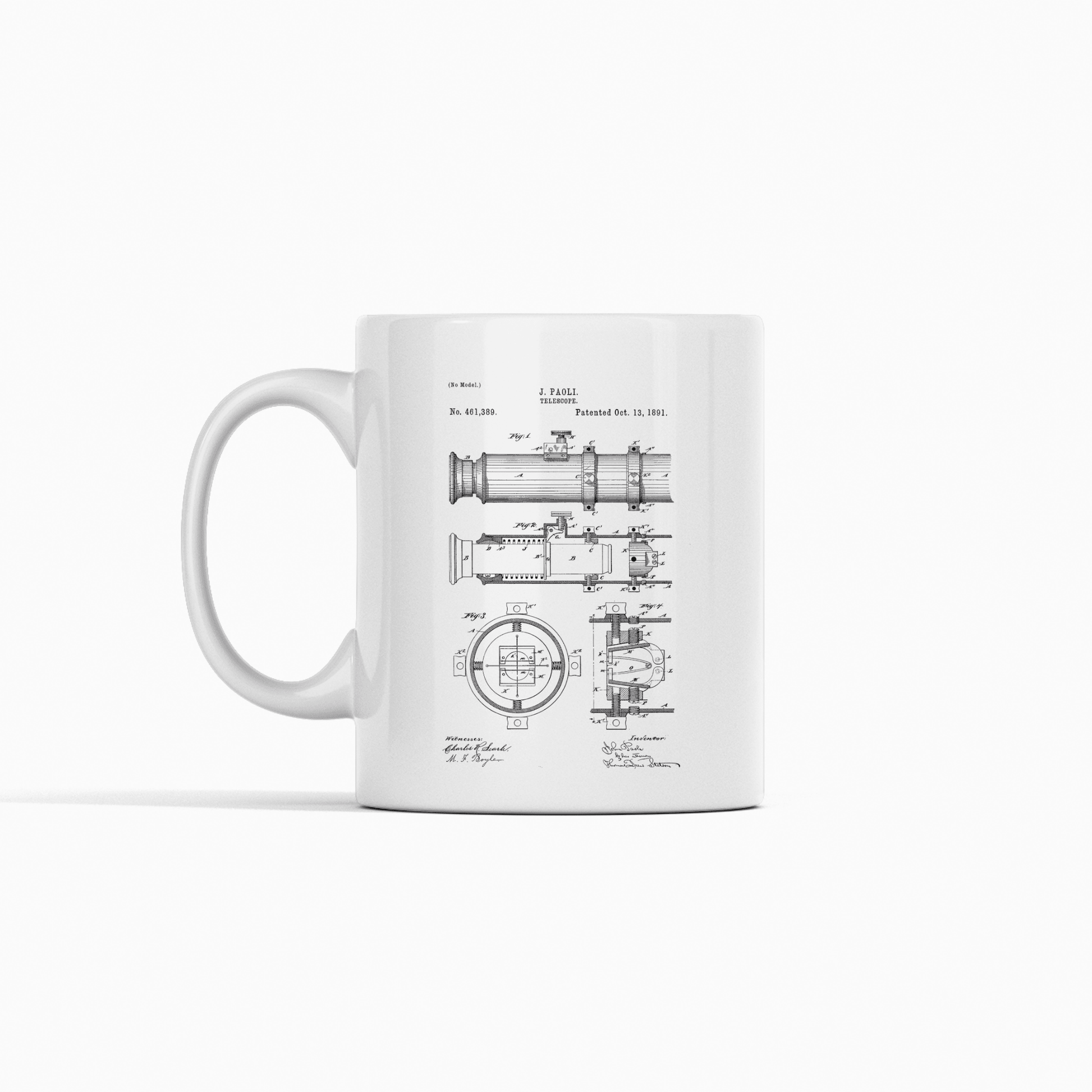 Nautical Telescope Patent Mug for Explorers - Granville Designs