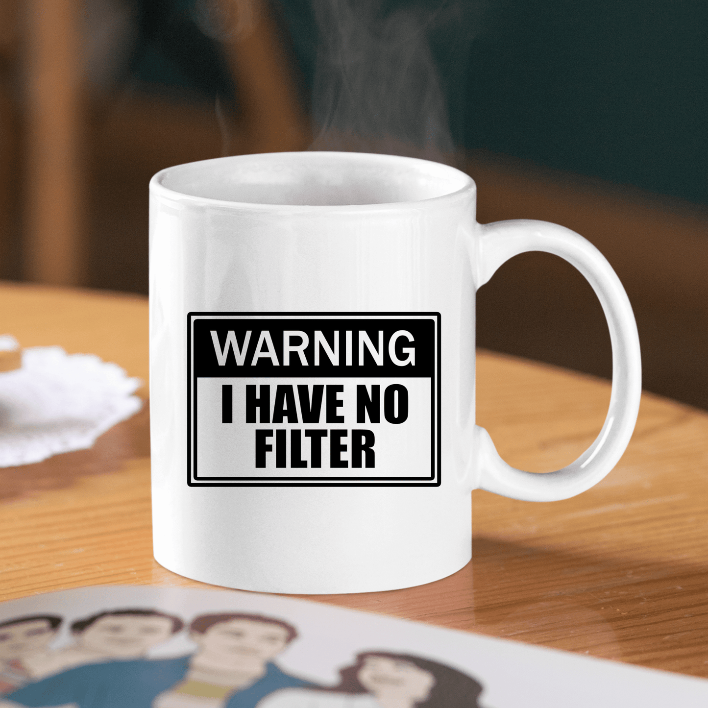 No Filter Warning Mug | Funny Gift for Loud Mouths - Granville Designs
