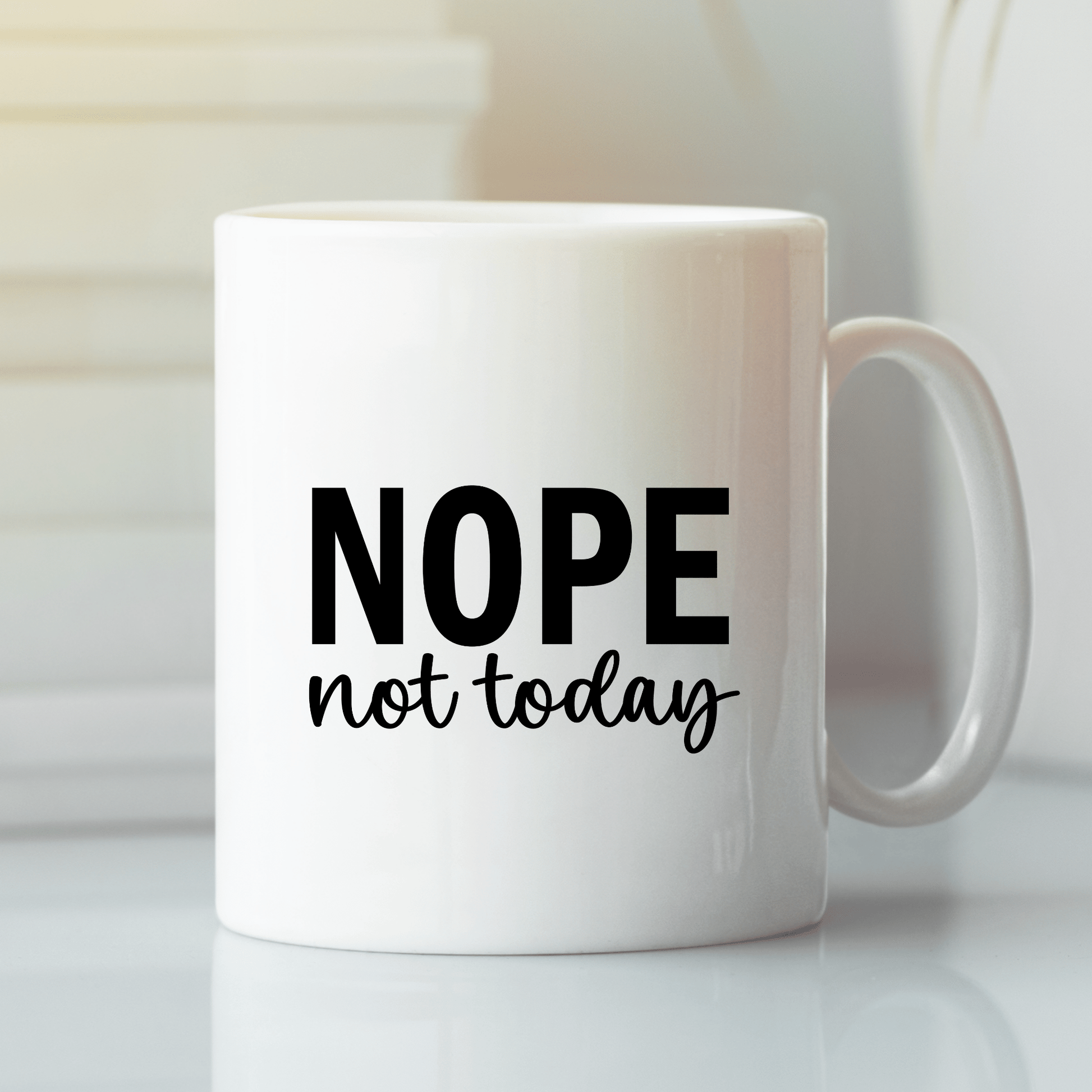 Nope Not Today Mug | Funny Morning Mood Coffee Cup - Granville Designs
