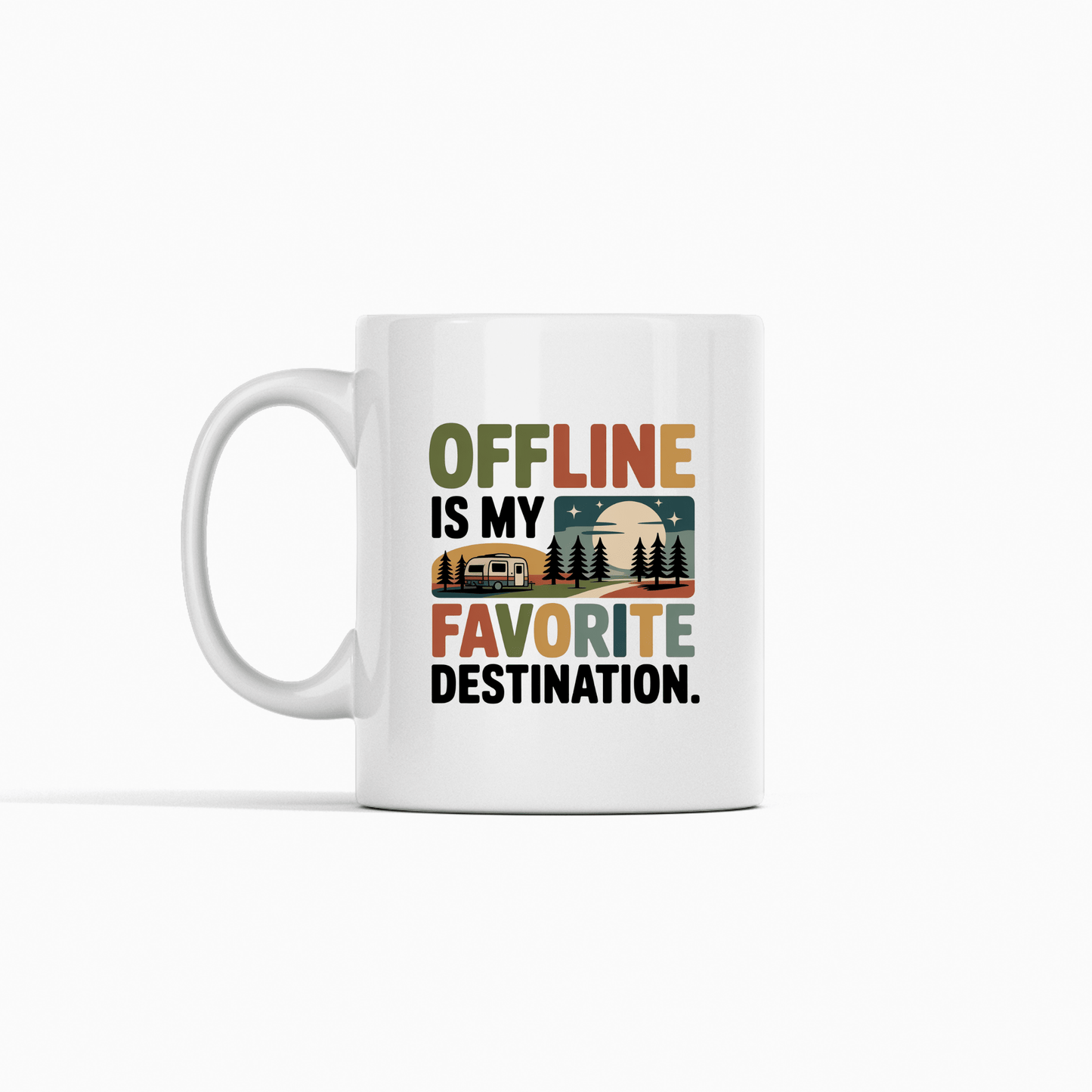 Offline Is My Favorite Destination | Funny Camping Mug - Granville Designs
