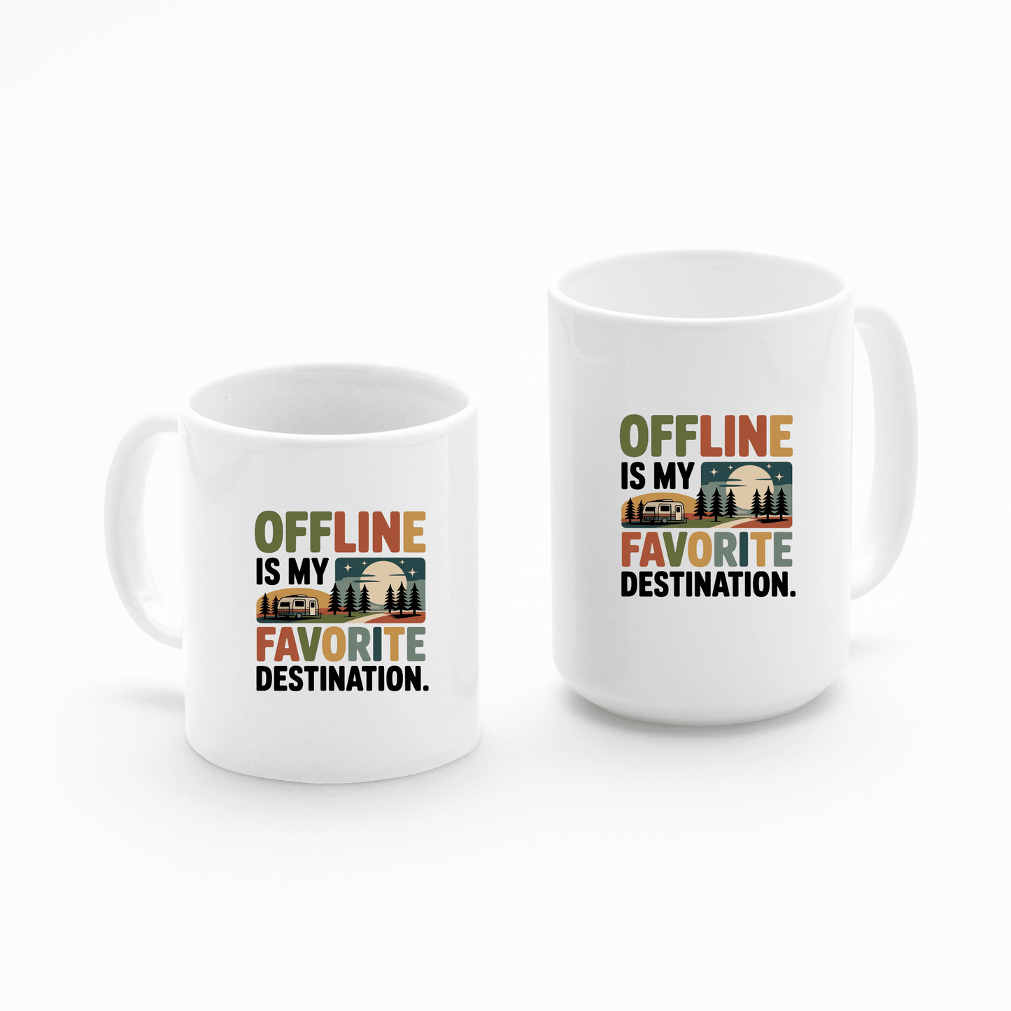 Offline Is My Favorite Destination | Funny Camping Mug - Granville Designs