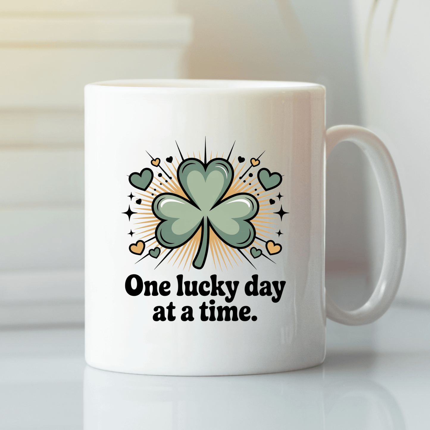 One Lucky Day at a Time Mug | Inspirational St. Patrick’s Day Gift - Granville Designs