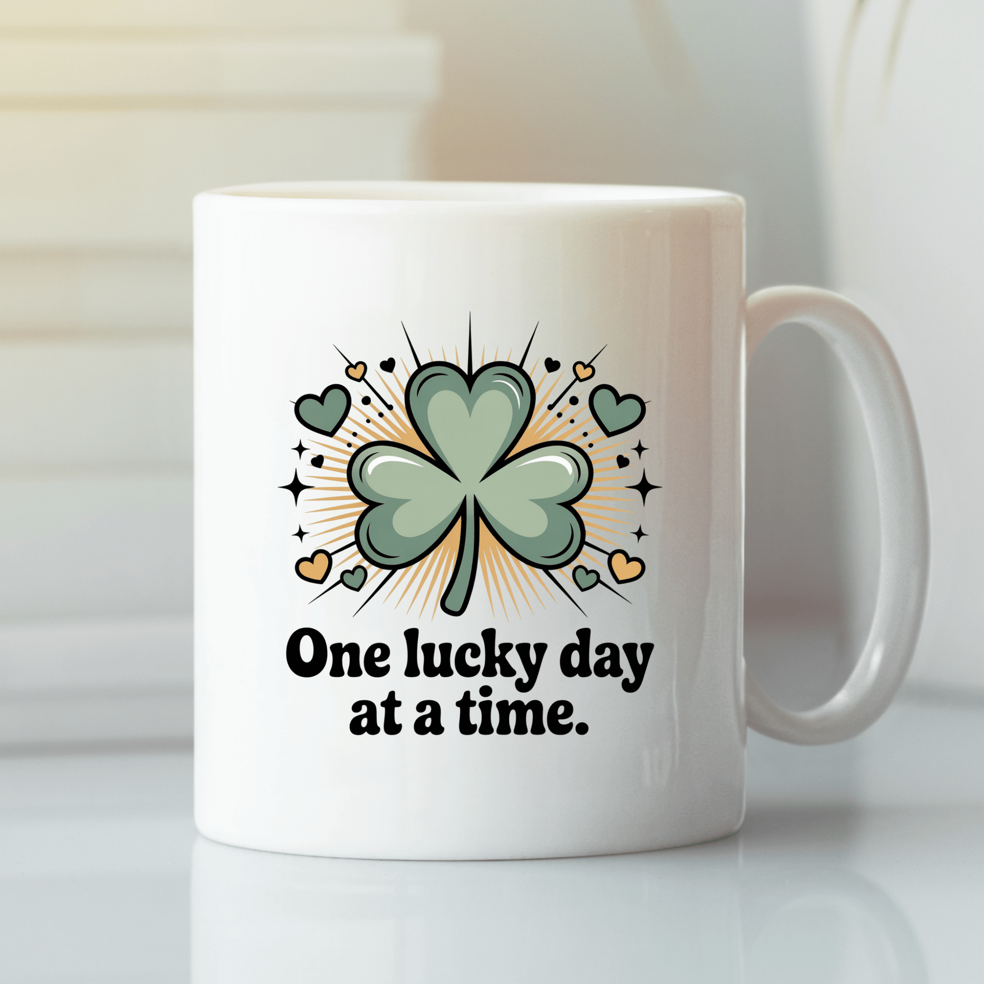 One Lucky Day at a Time Mug | Inspirational St. Patrick’s Day Gift - Granville Designs