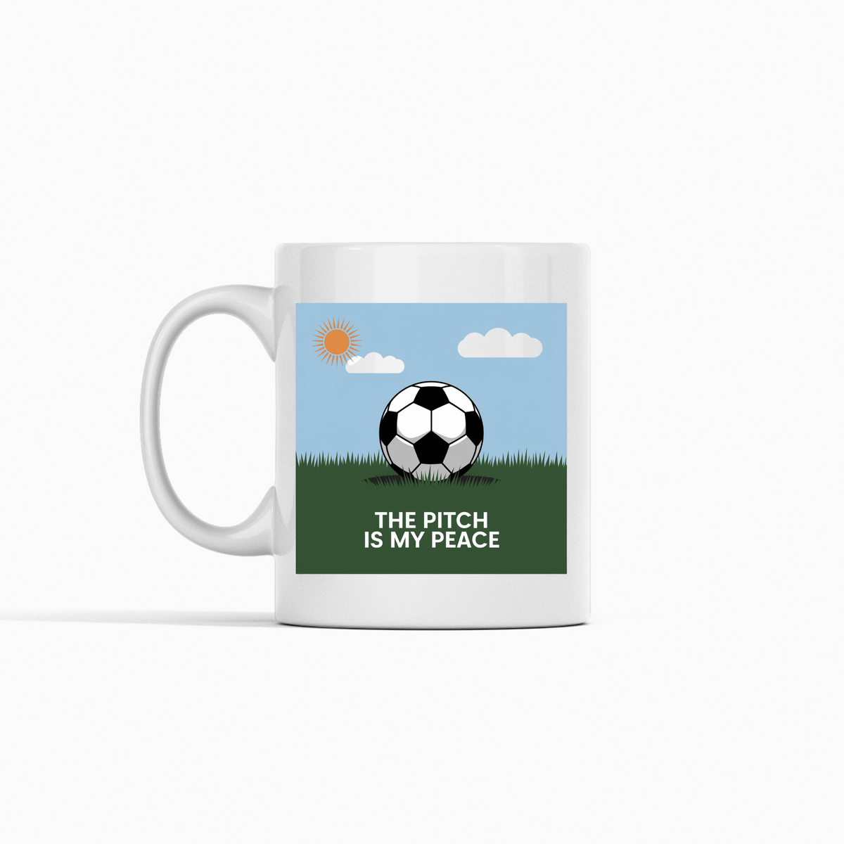 The Pitch Is My Peace Mug | Soccer Lover Gift - Granville Designs