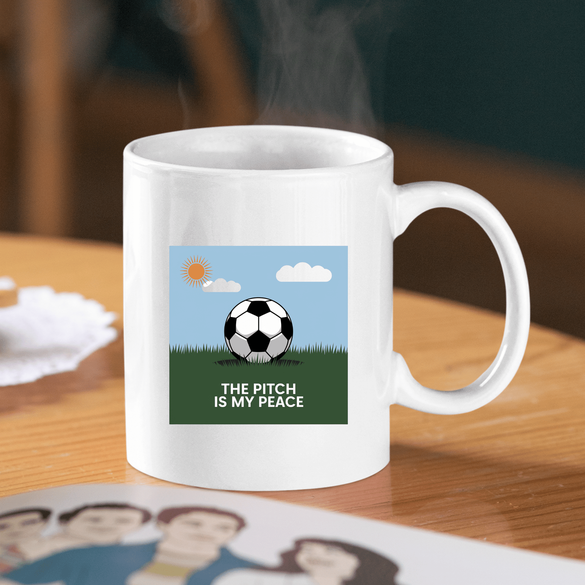 The Pitch Is My Peace Mug | Soccer Lover Gift - Granville Designs