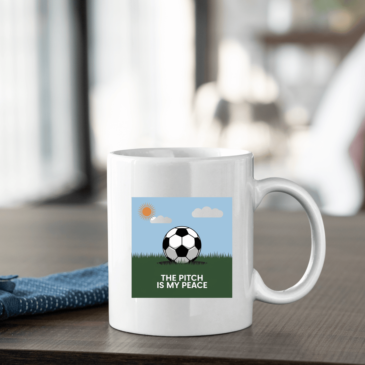 The Pitch Is My Peace Mug | Soccer Lover Gift - Granville Designs