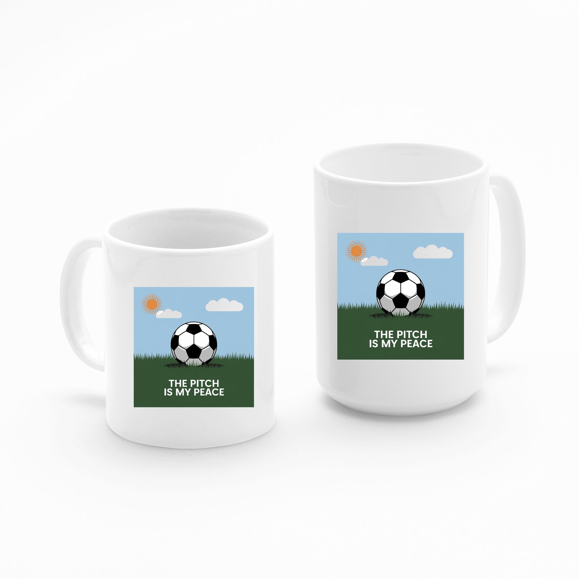 The Pitch Is My Peace Mug | Soccer Lover Gift - Granville Designs