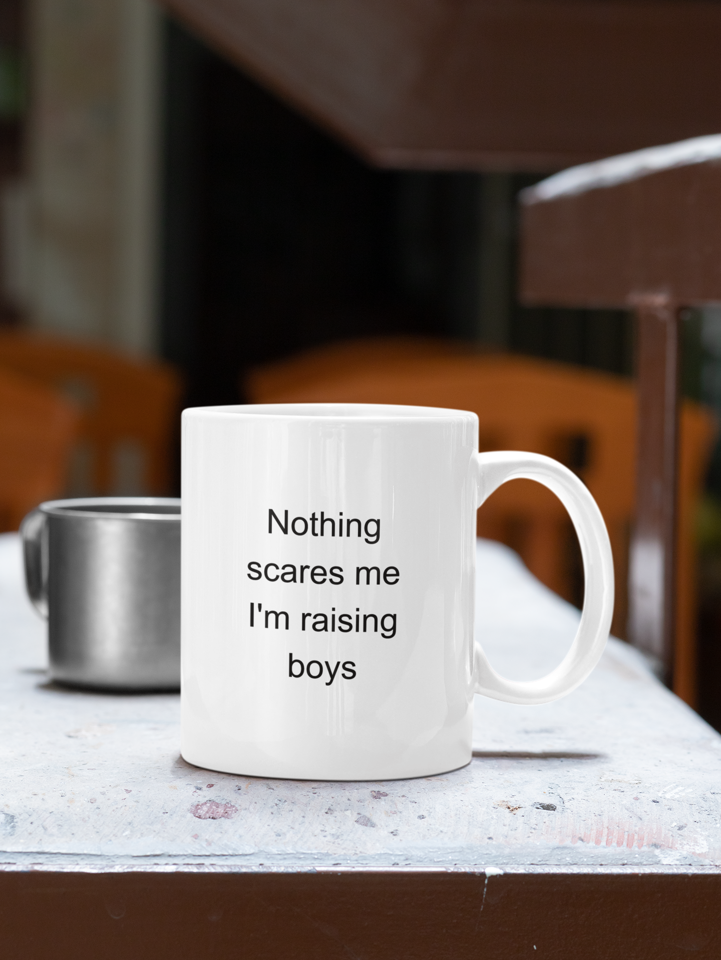 Nothing Scares Me I'm Raising Boys Mug, Funny Boy Mom Gift, Coffee Mug for Moms of Boys, Chaos Coordinator Humor