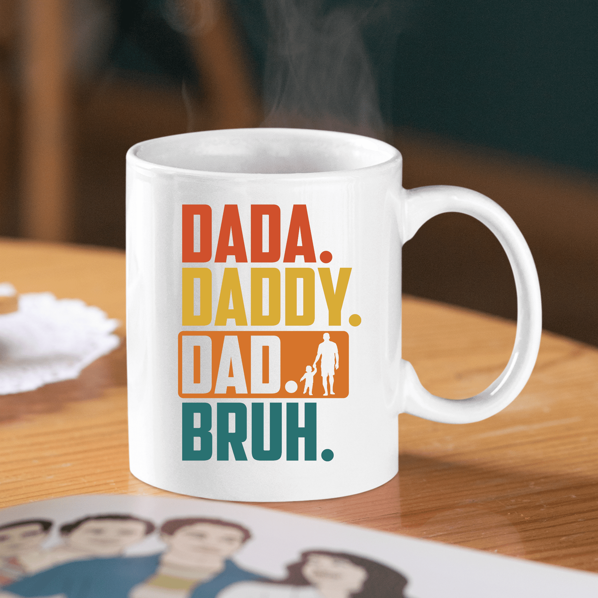 Retro Dada Daddy Dad Bruh Mug | Funny Dad Gift - Granville Designs